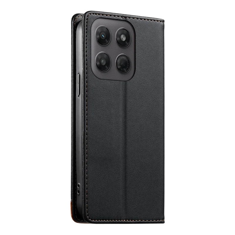 DIERFENG DF-018 for Motorola Moto G37 5G  /  G47 5G Case RFID Blocking Wallet Leather Phone Cover with Color Splicing Logo Corner - Black
