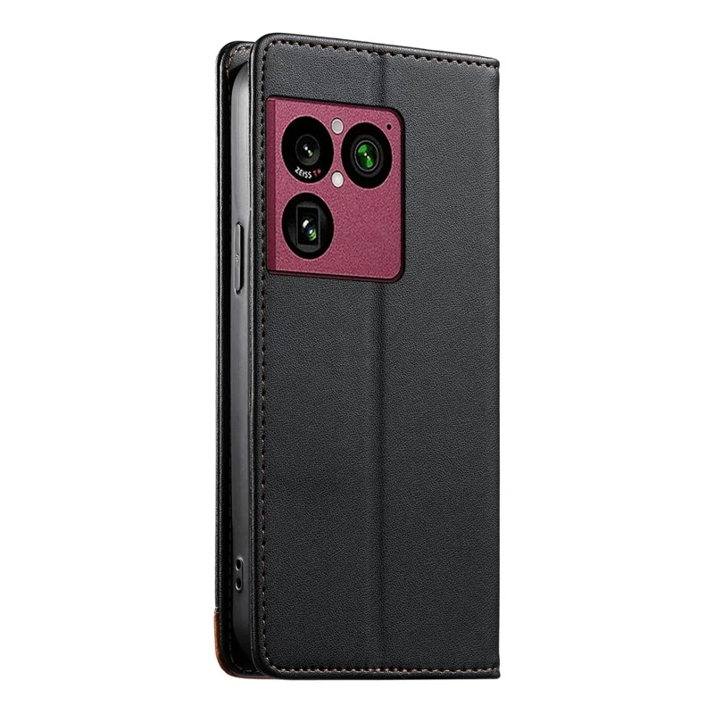 DIERFENG DF-018 для Sony Xperia 1 VIII Чехол-кошелек из кожзаменителя с блокировкой RFID, цветной вставкой на уголке логотипа - Черный