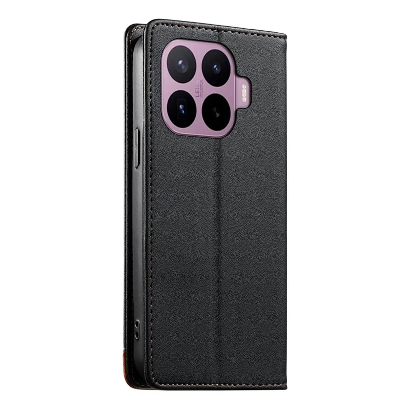 DIERFENG DF-018 per Xiaomi 17T Pro Custodia Portafoglio in Pelle con Tecnologia Anti-RFID, Angolo del Logo a Tinta Unita - Nero