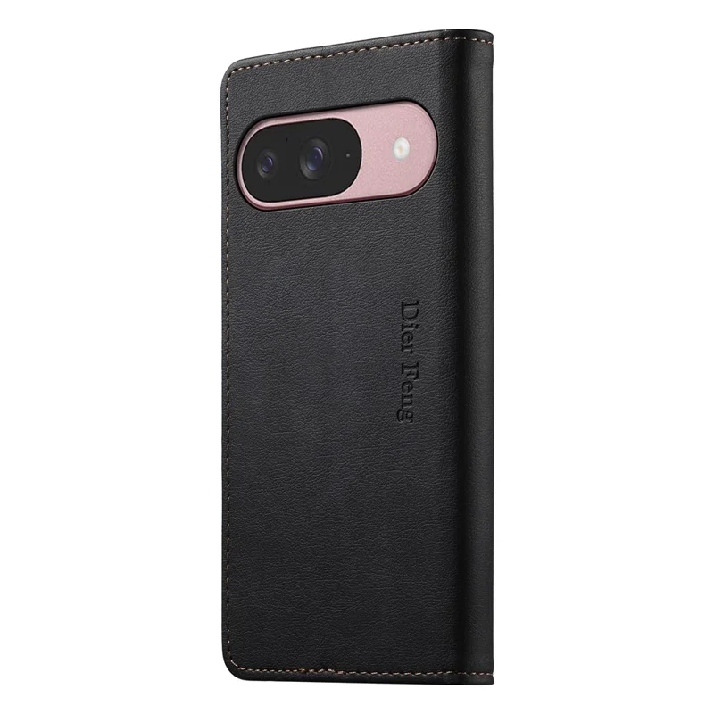 DIERFENG DF-019 per Google Pixel 11 / 11 Pro Custodia Portafoglio in Pelle con Chiusura Magnetica, Porta Tessere, Blocco RFID - Nero
