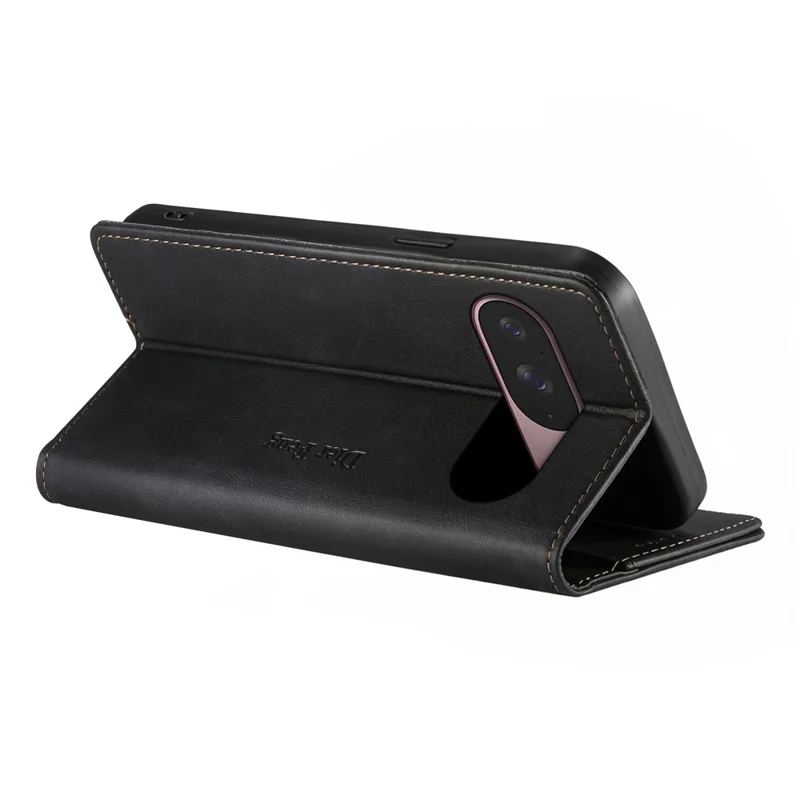 DIERFENG DF-019 per Google Pixel 11 / 11 Pro Custodia Portafoglio in Pelle con Chiusura Magnetica, Porta Tessere, Blocco RFID - Nero