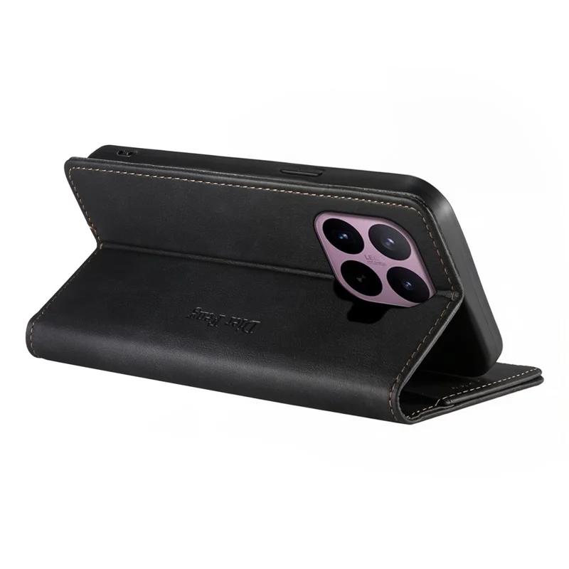 DIERFENG DF-019 per Xiaomi 17T Pro Custodia Portafoglio in Pelle con Chiusura Magnetica e Fessole per Carte, Tecnologia di Blocco RFID - Nero