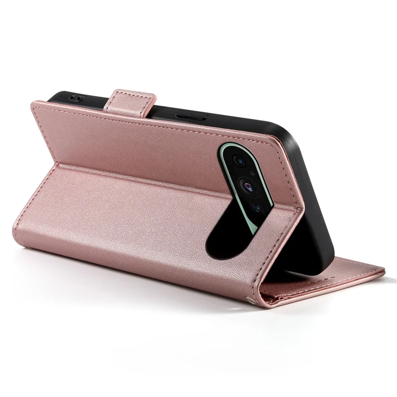 For Google Pixel 11  /  11 Pro Stand Case PU Leather Wallet Phone Cover - Rose Gold