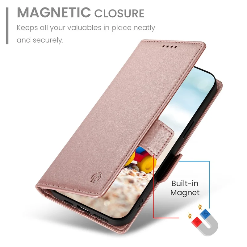 For Google Pixel 11  /  11 Pro Stand Case PU Leather Wallet Phone Cover - Rose Gold