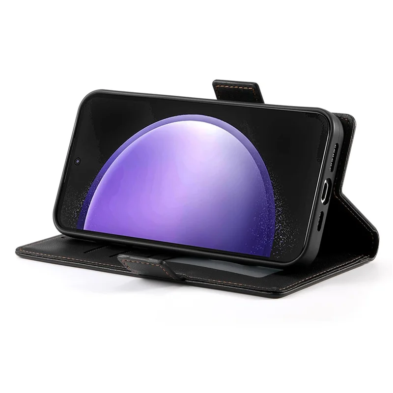 For Samsung Galaxy S26 FE Stand Case PU Leather Wallet Phone Cover - Black