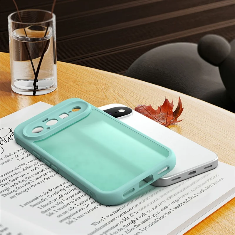 For Google Pixel 11 Phone Case Drop Proof Airbags Frosted Translucent PC + TPU Phone Back Cover - Light Green
