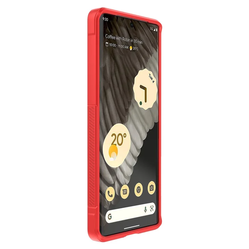 Anti-drop Phone Case For Google Pixel 7 Pro 5G Soft TPU Impact-Resistant Smartphone Back Cover - Red