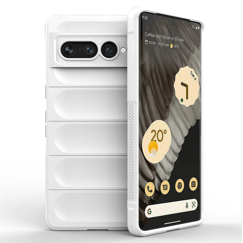 Funda protectora para teléfono Anti-drop para Google Pixel 7 Pro 5G, de TPU suave y resistente al impacto, cubierta posterior para smartphone - Blanco