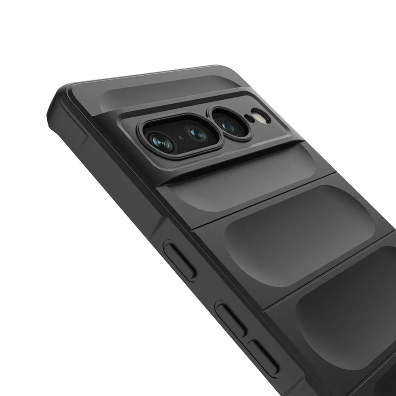 Antislip telefonbeskyttelse til Google Pixel 7 Pro 5G, blød TPU, stødfast smartphoneskrog - mørkegrå