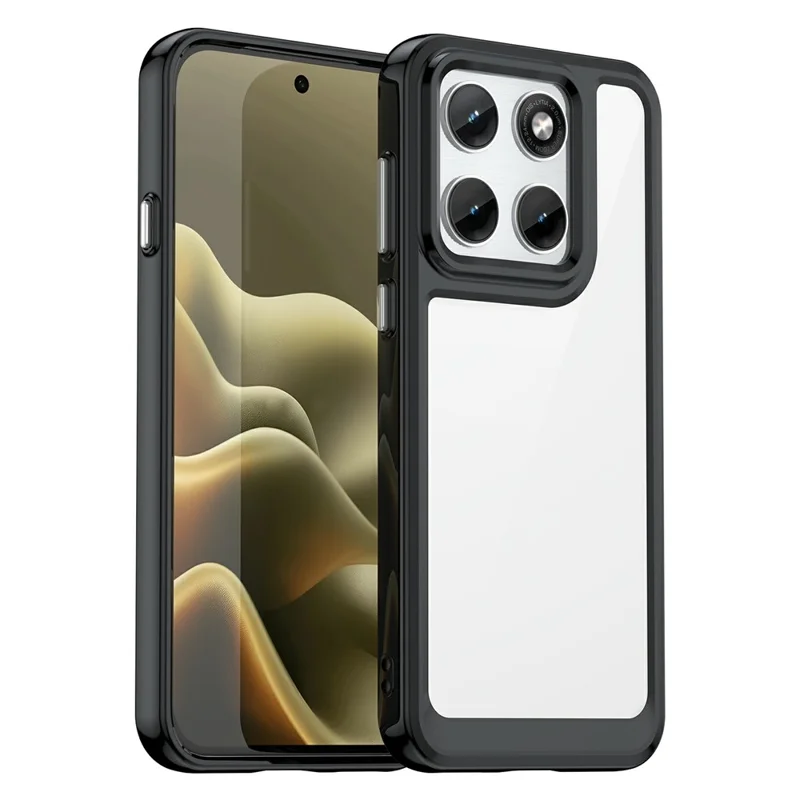 Etui na telefon Motorola Edge (2026) TPU + akryl przezroczysta ochronna obudowa - Czarny