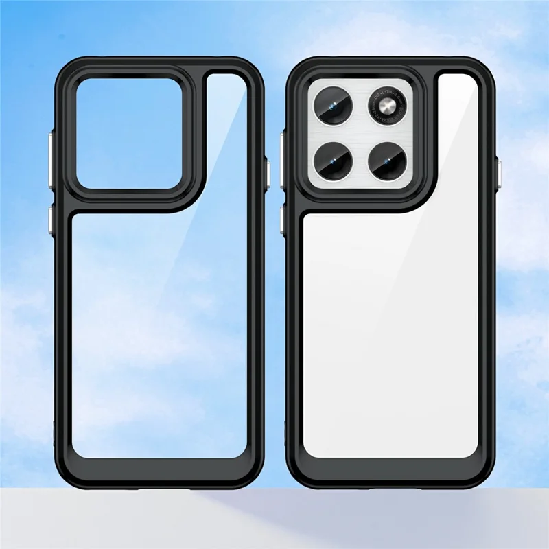 Etui na telefon Motorola Edge (2026) TPU + akryl przezroczysta ochronna obudowa - Czarny