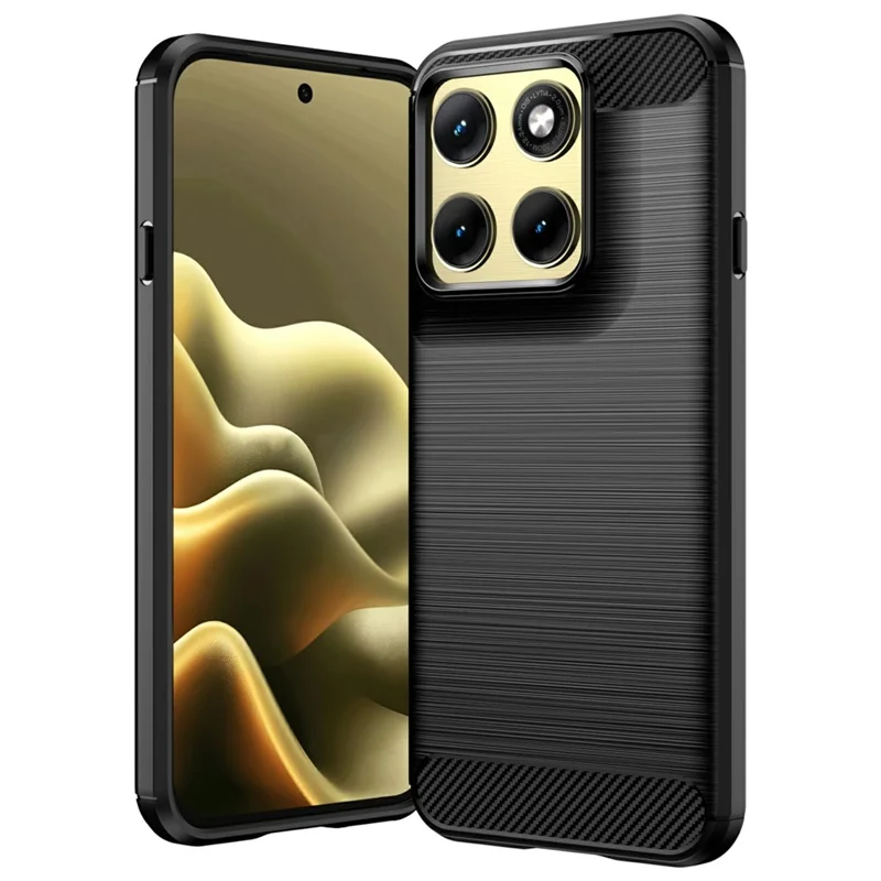 Funda TPU para Motorola Edge (2026) Protectora con Textura de Fibra de Carbono y Acabado Mate - Negro