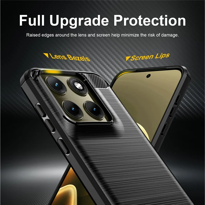 Funda TPU para Motorola Edge (2026) Protectora con Textura de Fibra de Carbono y Acabado Mate - Negro