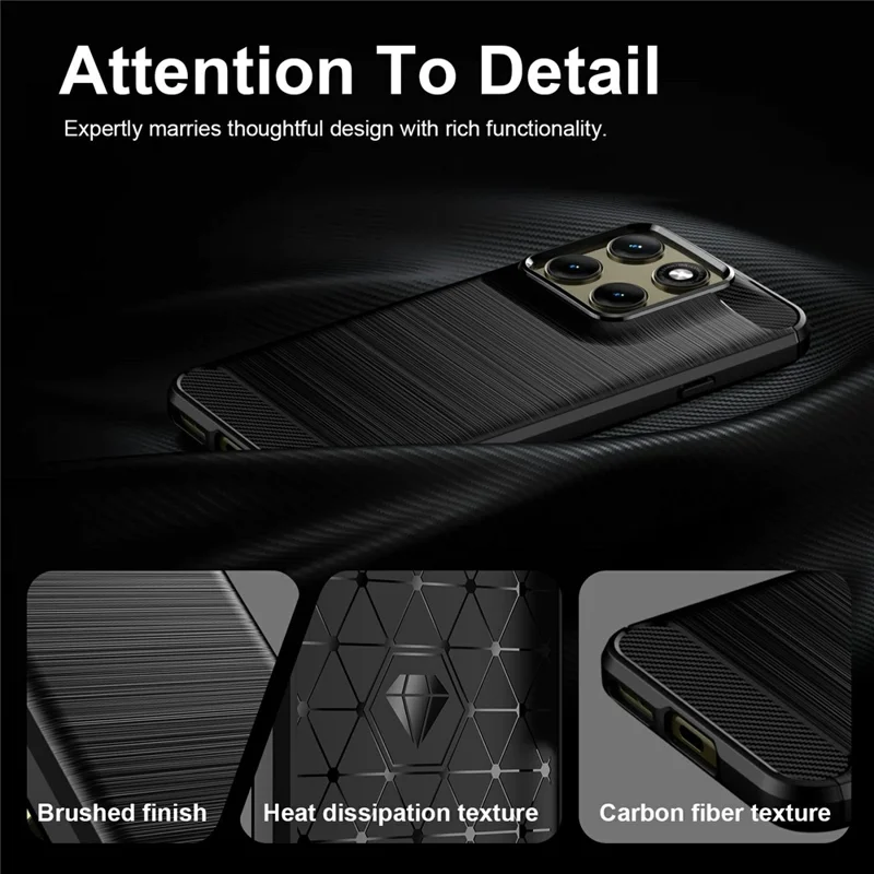 Funda TPU para Motorola Edge (2026) Protectora con Textura de Fibra de Carbono y Acabado Mate - Negro