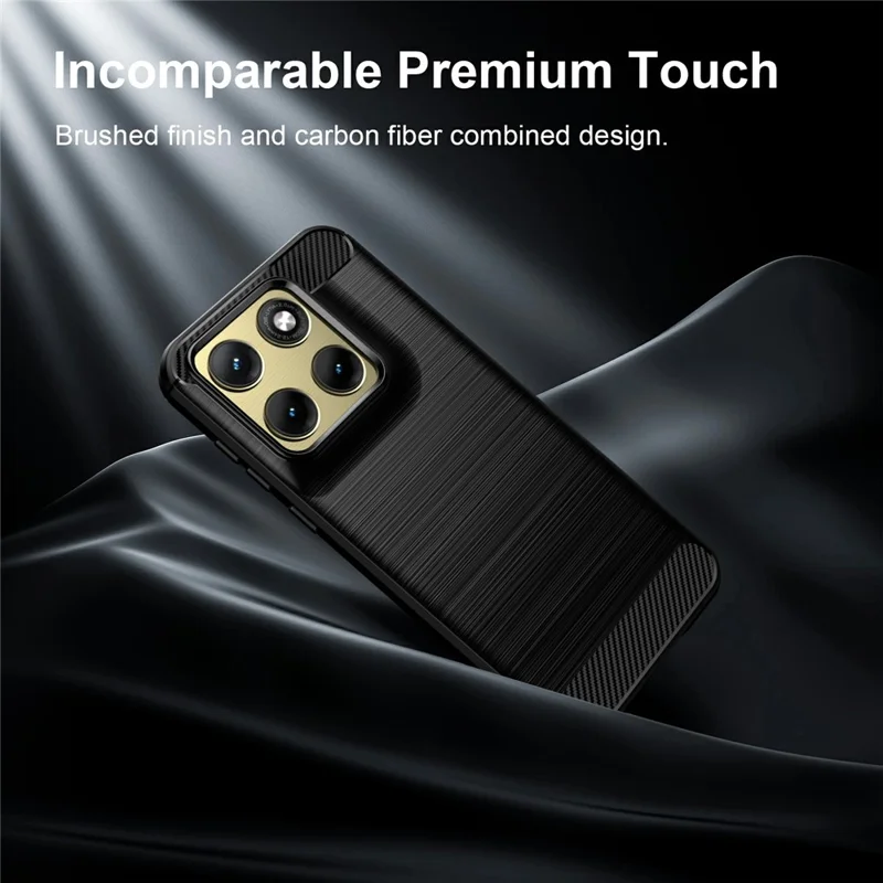 Funda TPU para Motorola Edge (2026) Protectora con Textura de Fibra de Carbono y Acabado Mate - Negro