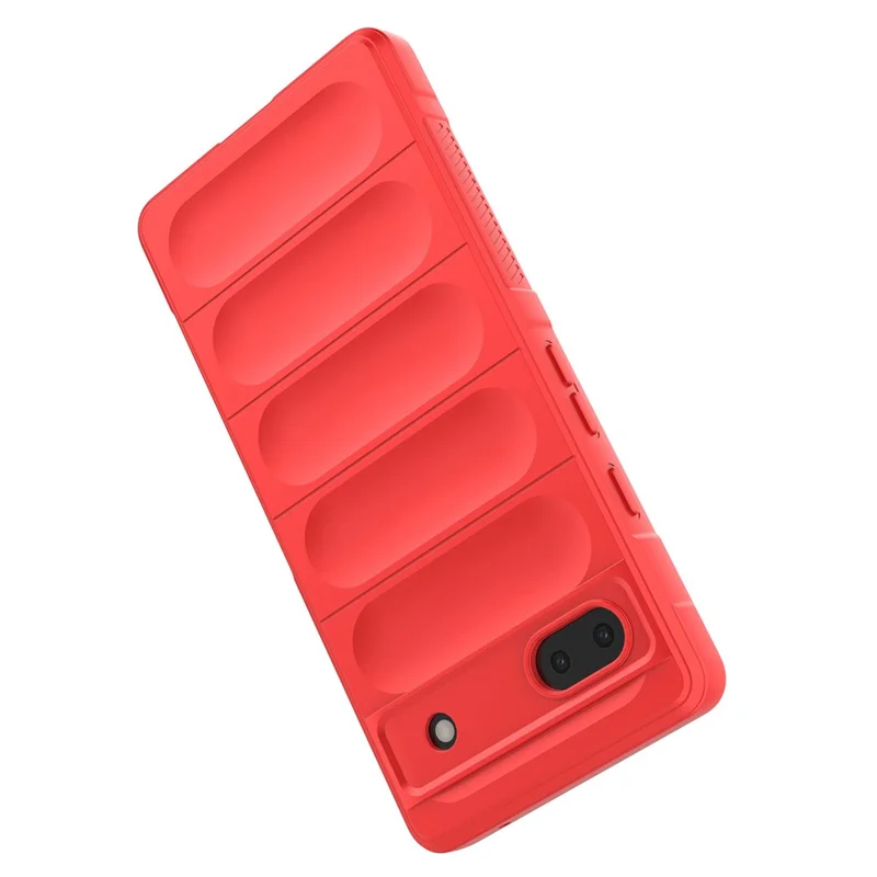 For Google Pixel 6a Soft TPU Anti-fall Phone Case Non-slip Wear-resistant Cell Phone Back Cover - Red