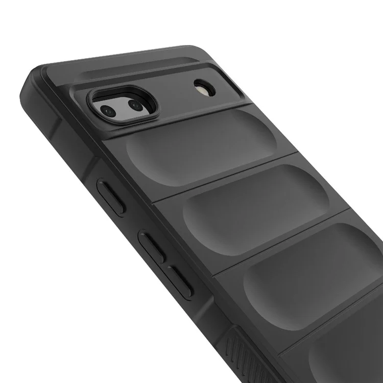 For Google Pixel 6a Soft TPU Anti-fall Phone Case Non-slip Wear-resistant Cell Phone Back Cover - White