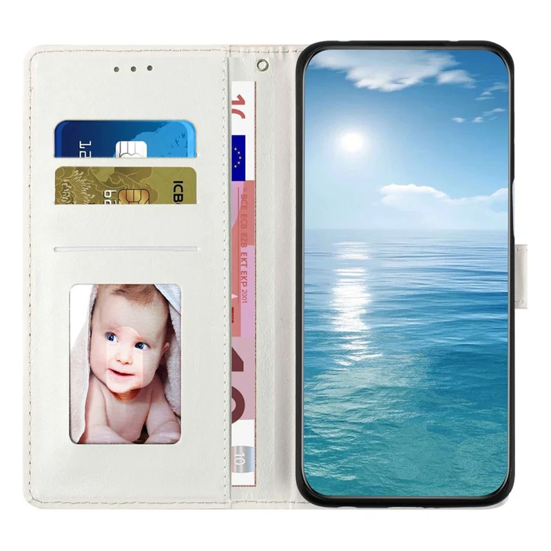 For Xiaomi 17 Max Wallet Case Pattern Printing PU Leather Stand Flip Phone Cover with Wrist Strap - Pink Sakura Butterfly