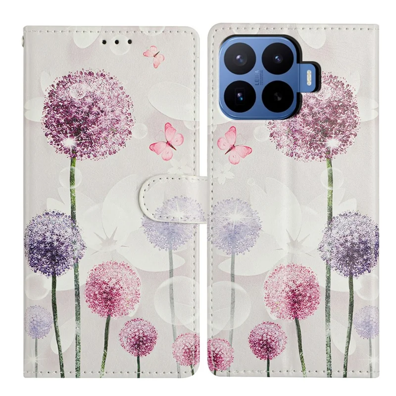 For Xiaomi 17T Pro Case Pattern Printing Wallet Stand Flip Leather Phone Cover with Strap - Dandelion