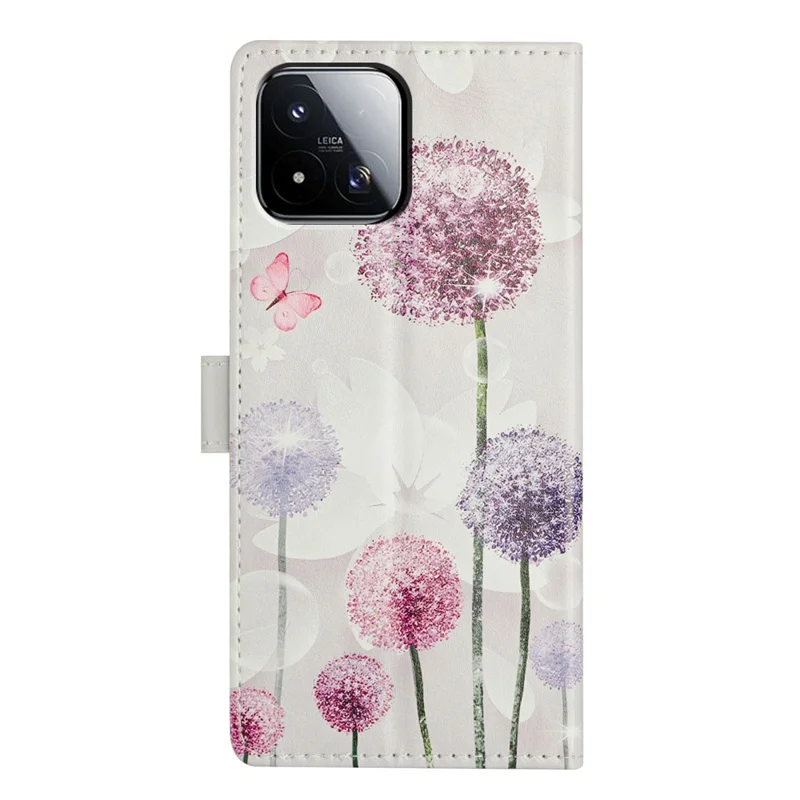 For Xiaomi 17 Max Case Pattern Printing Wallet Stand Flip Leather Phone Cover with Strap - Dandelion