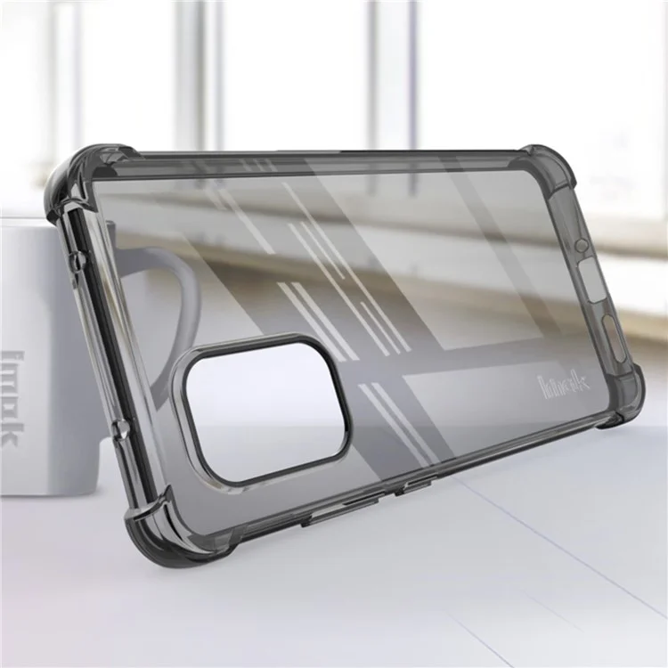 IMAK Para Nokia X30 5G Four Corner Airbag Case de Teléfonos a Prueba de Choque Flexión de Protección de TPU Flexible - Negro Transparente