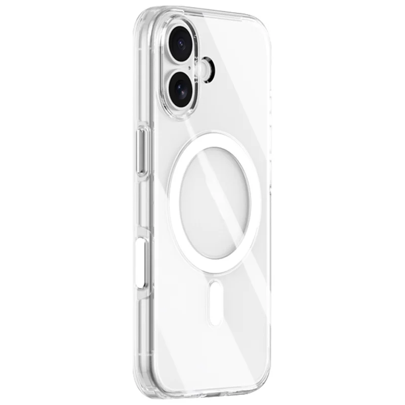 ZGA for iPhone 17 Magnetic Case Clear PC TPU Shockproof Phone Cover Compatible with MagSafe - Transparent