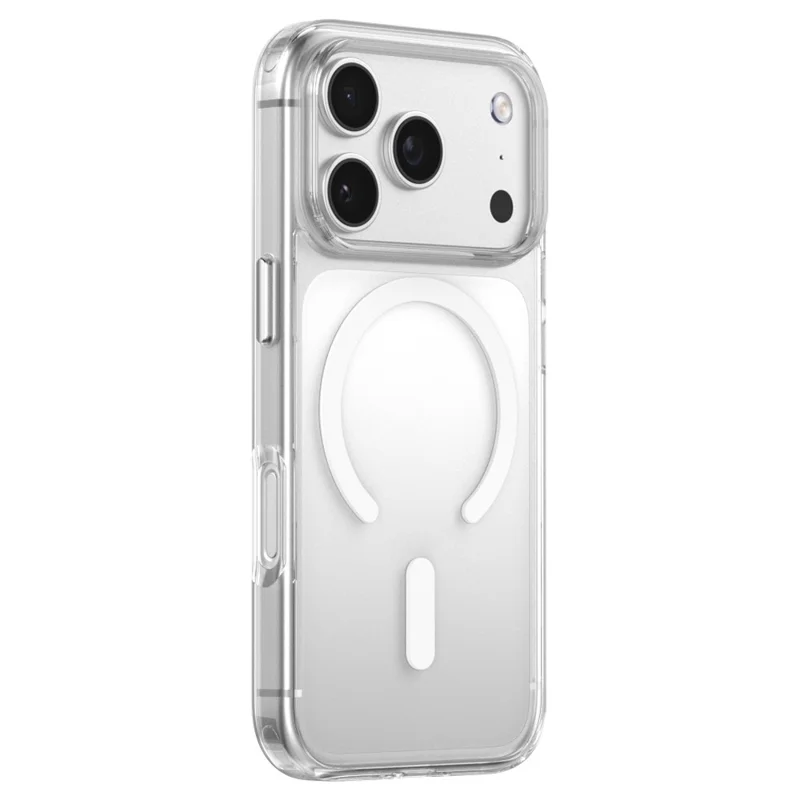 ZGA for iPhone 17 Pro Max Magnetic Case Crystal Clear PC TPU Anti-Scratch Phone Cover - Transparent