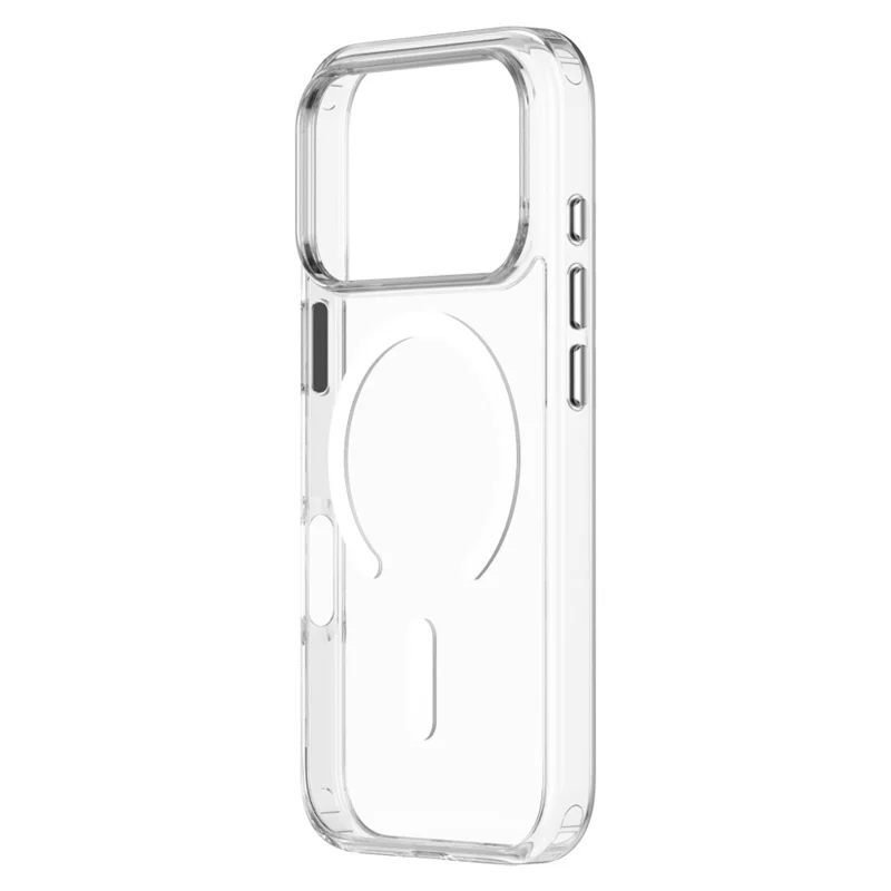 ZGA for iPhone 17 Pro Max Magnetic Case Crystal Clear PC TPU Anti-Scratch Phone Cover - Transparent