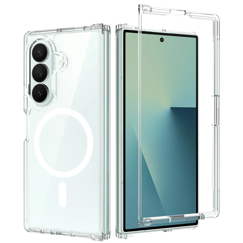 Cover magnetica per Samsung Galaxy Z Fold8 2,0 mm resistente ai graffi in TPU + PC - Trasparente