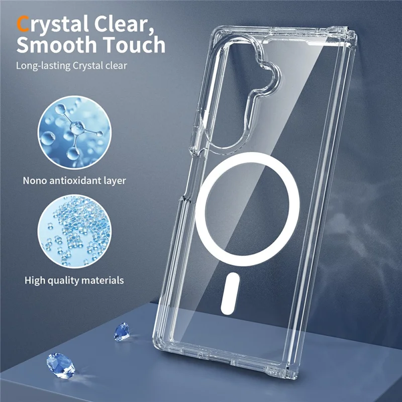Cover magnetica per Samsung Galaxy Z Fold8 2,0 mm resistente ai graffi in TPU + PC - Trasparente