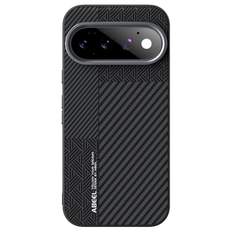 ABEEL til Google Pixel 11 / Pixel 11 Pro Magnetisk Case PC + TPU + Aluminiumlegering + PU Læder Slank Telefon Bagdæksel - Tekstur 3