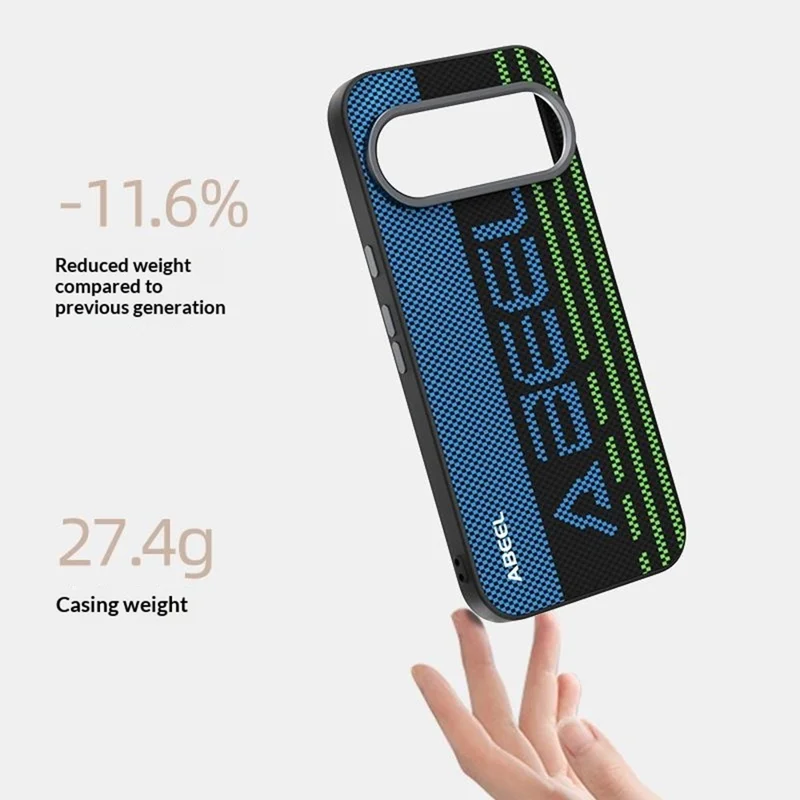 ABEEL For Google Pixel 11 / Pixel 11 Pro Magnetic Case Micro-Embossing 6D Printed PC TPU Aluminum Alloy Leather Phone Cover - Outstanding No. 1