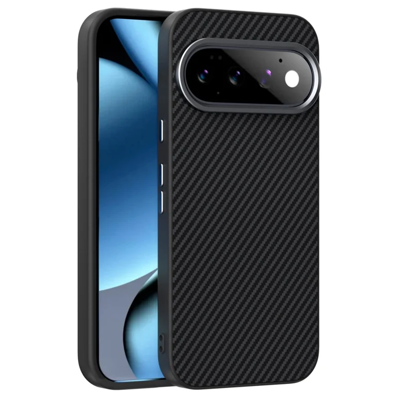 ABEEL för Google Pixel 11 / Pixel 11 Pro Magnetisk Skal med Kolfiberstruktur TPU PC PU Telefonbakdäck - Svart