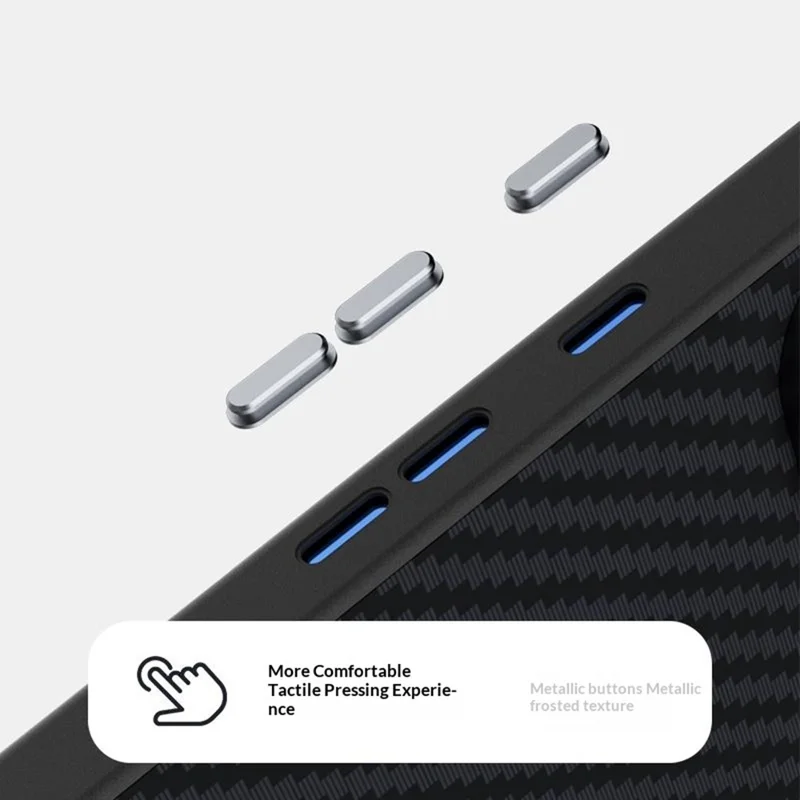 ABEEL för Google Pixel 11 Pro XL magnetiskt fodral med kolfiberstruktur, svart mobilskal