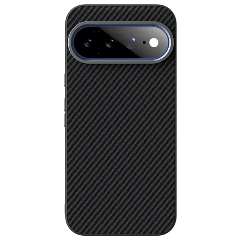 ABEEL för Google Pixel 11 Pro XL magnetisk hylsa med struktur i kolfiber TPU PC PU bakplatta - Svart