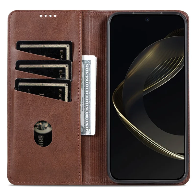 AZNS Handytasche  Für Xiaomi 17T Rindsleder-Optik PU-Leder-Handytasche - Kaffee