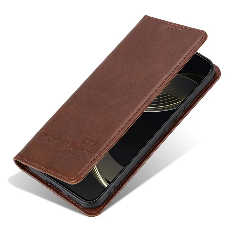 AZNS Handytasche  Für Xiaomi 17T Pro Kuhfell-Optik PU-Leder Brieftasche-Handyhülle - Kaffee