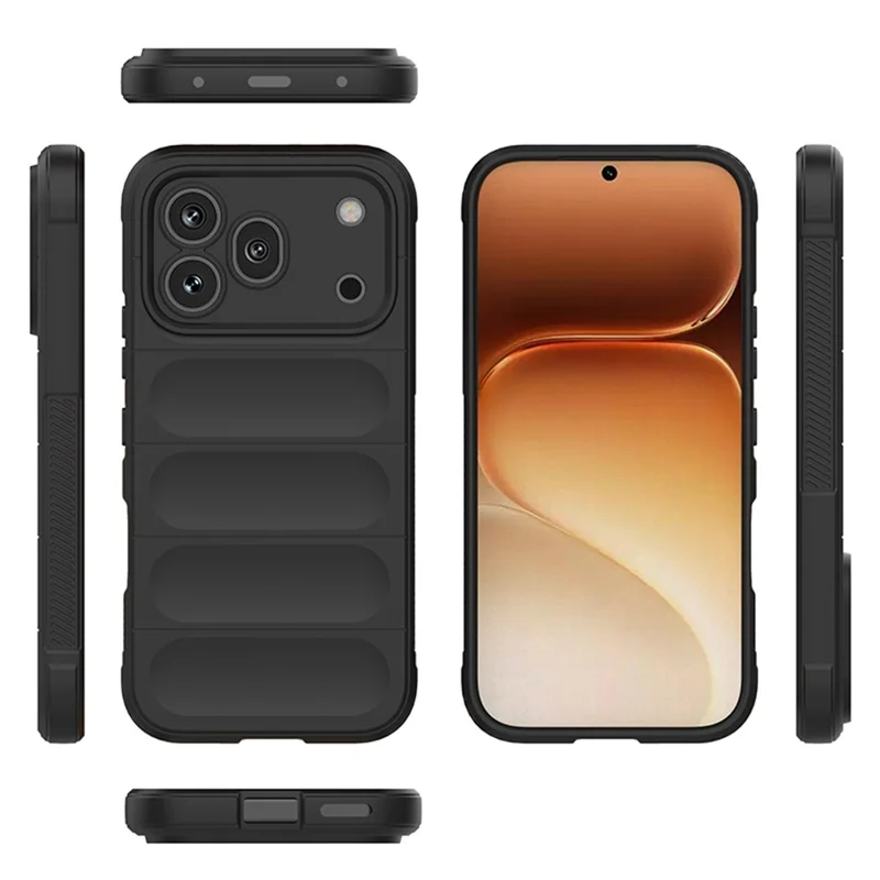 Чехол для Honor 600 Pro 5G, антиударный мягкий чехол из ТПУ, прочная задняя крышка — черный