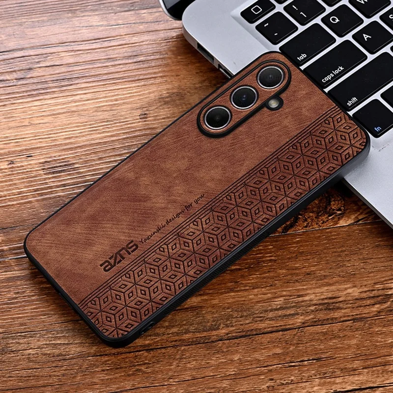 AZNS Funda para Samsung Galaxy S26 FE Champion Edition, carcasa protectora de cuero PU recubierta de TPU para teléfono - marrón