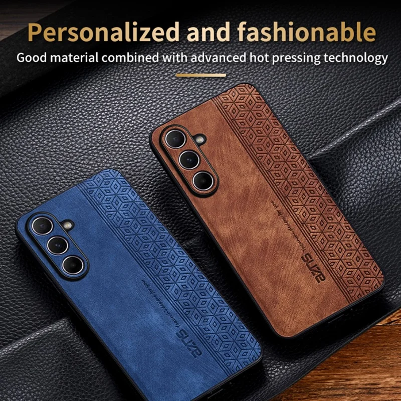 AZNS Funda para Samsung Galaxy S26 FE Champion Edition, carcasa protectora de cuero PU recubierta de TPU para teléfono - marrón