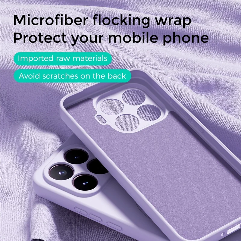 ABEEL Magnetic Case For Xiaomi 17T Pro Skin Touch Liquid Silicone Phone Back Cover - Purple