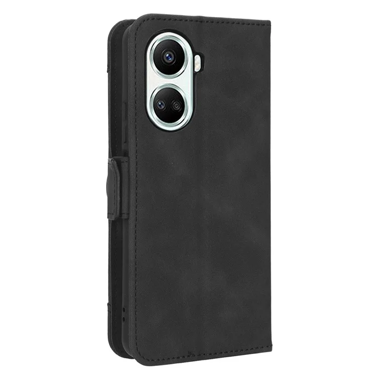 PU-Leder-Handyhülle mit Ständer für Huawei nova 10 SE 4G, doppelter magnetischer Verschluss, Handytasche mit mehreren Kartenfächern - Schwarz