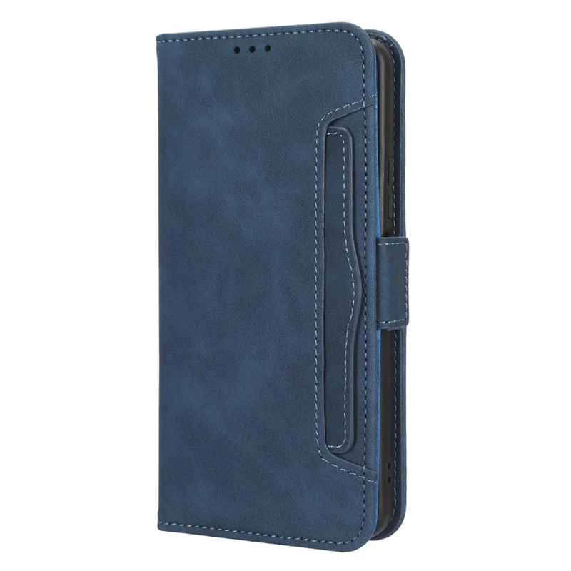 PU Leather Phone Cover Stand For Huawei nova 10 SE 4G, Dual Magnetic Clasp Phone Wallet Case with Multiple Card Slots - Blue