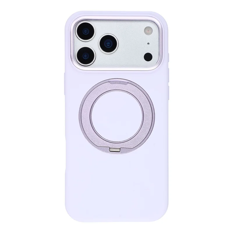 X-LEVEL لجهاز iPhone 17 Pro غطاء مغناطيسي بحلقة قابلة للدوران من السيليكون + قماش تقني مقاوم للخدوش - بنفسجي التارو