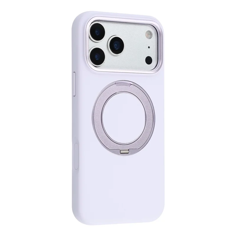 X-LEVEL لجهاز iPhone 17 Pro غطاء مغناطيسي بحلقة قابلة للدوران من السيليكون + قماش تقني مقاوم للخدوش - بنفسجي التارو