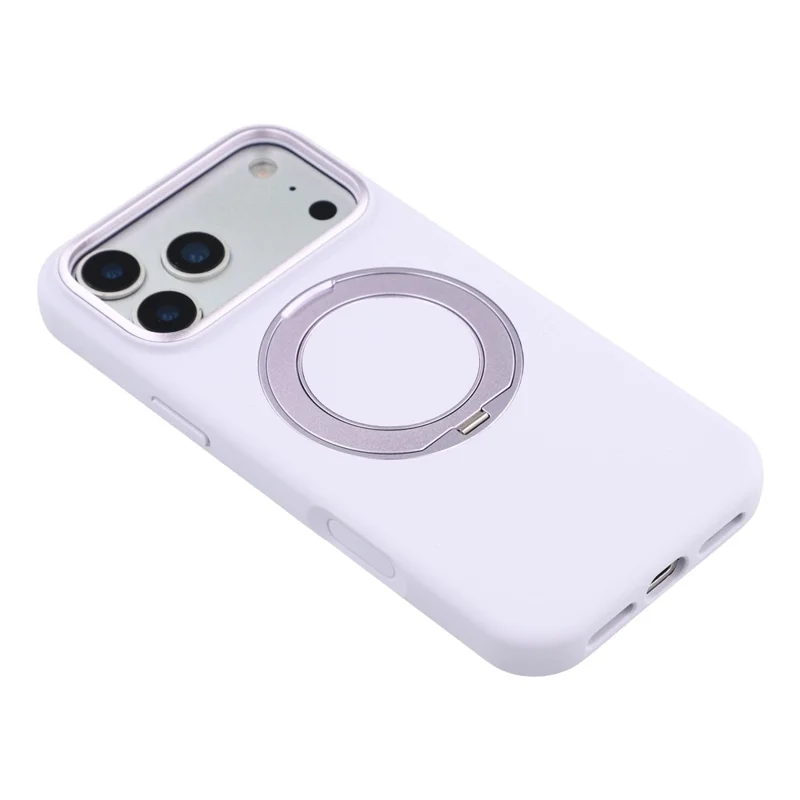X-LEVEL لجهاز iPhone 17 Pro غطاء مغناطيسي بحلقة قابلة للدوران من السيليكون + قماش تقني مقاوم للخدوش - بنفسجي التارو