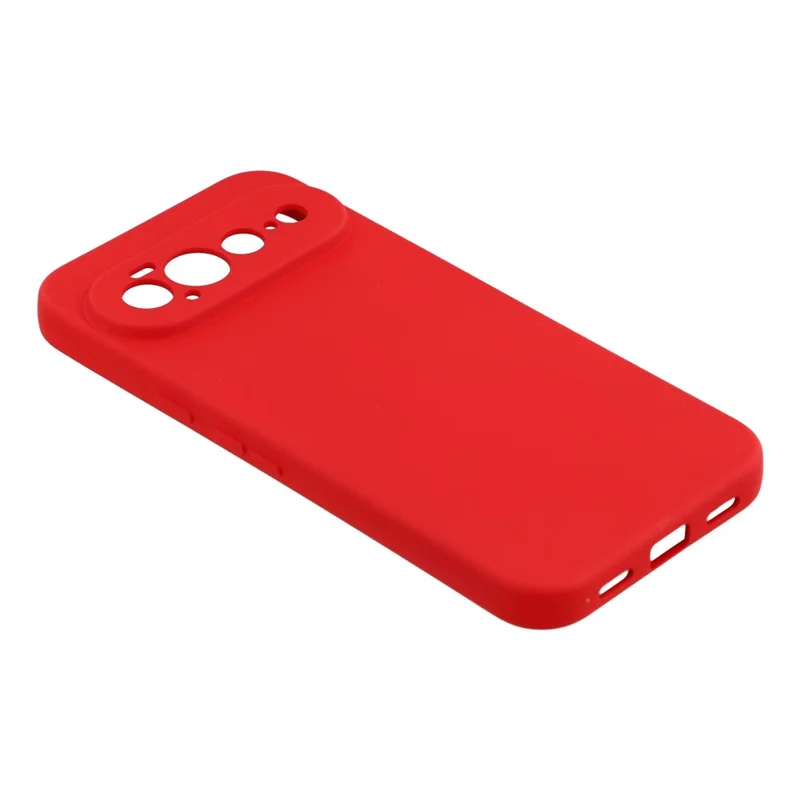 For Google Pixel 11 Pro XL Case TPU Back Soft Anti-Scratch Fiber Lining Phone Cover - Red