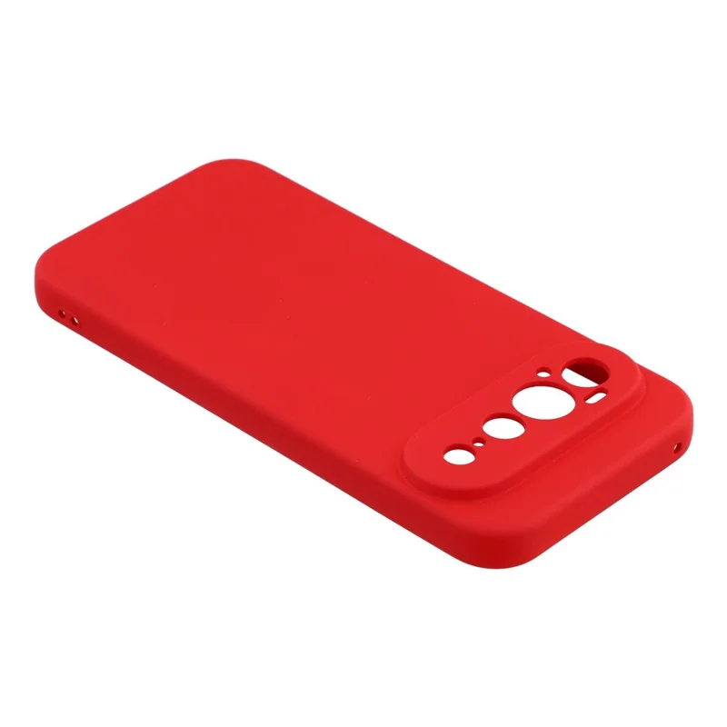 For Google Pixel 11 Pro XL Case TPU Back Soft Anti-Scratch Fiber Lining Phone Cover - Red
