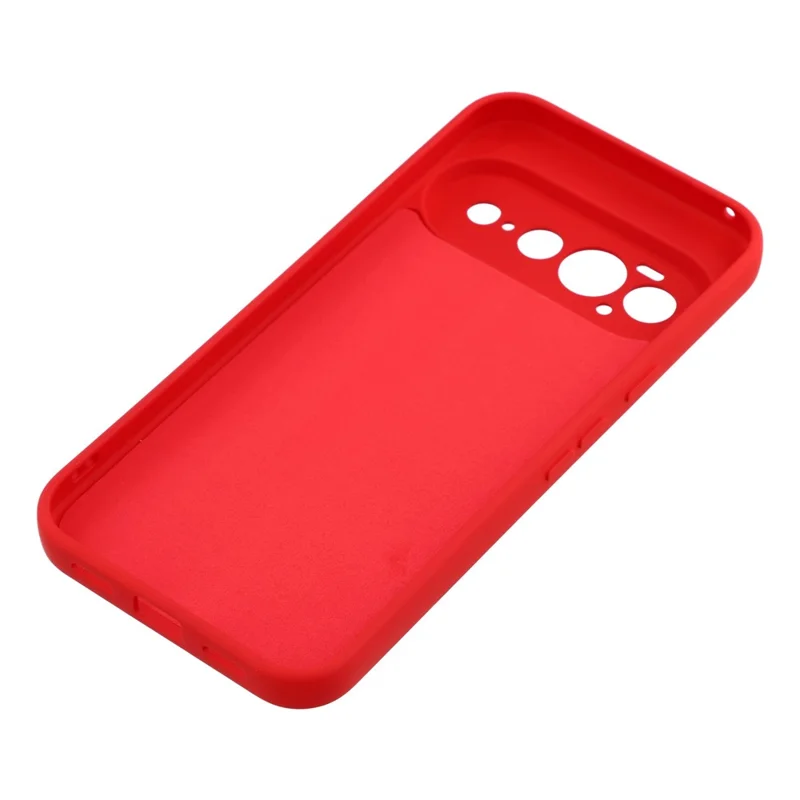 For Google Pixel 11 Pro XL Case TPU Back Soft Anti-Scratch Fiber Lining Phone Cover - Red