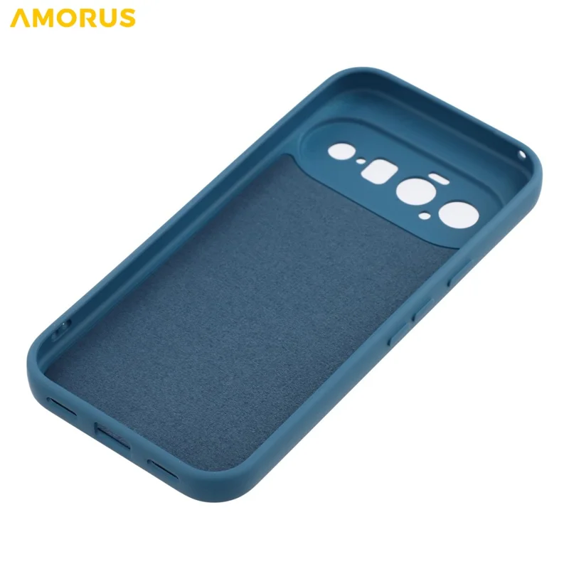 AMORUS voor Google Pixel 11 Hoesje Precieze Uitsparingen TPU Binnenbekleding met Vezels Stootvaste Telefoonhoes - Safran